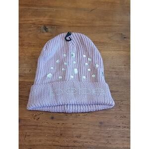 bebe Beanie Hat Pink with Rhinestones & Bling NWT